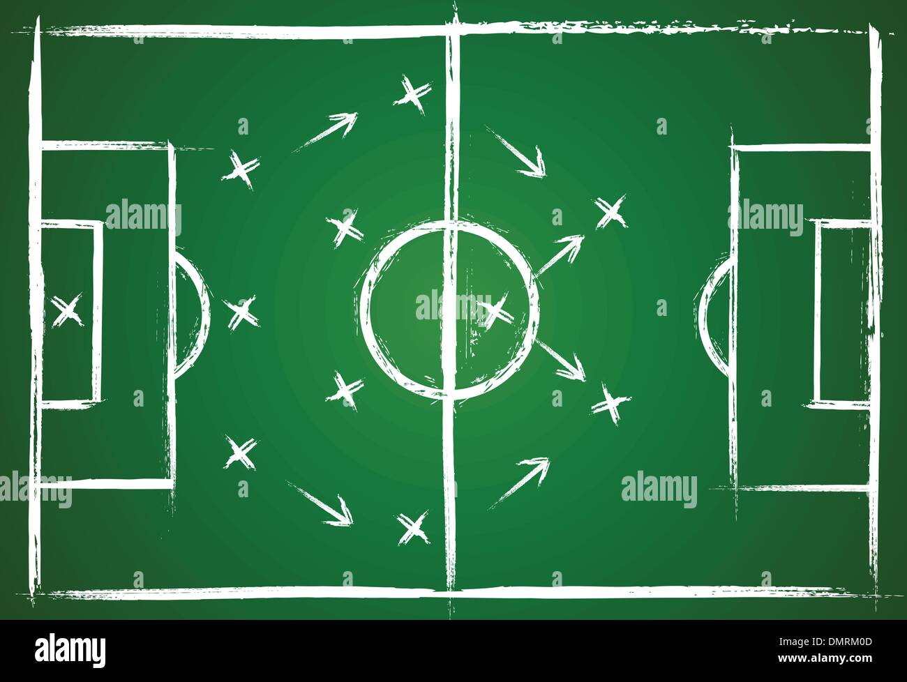 Fußball-Teamarbeit-Strategie Stock Vektor
