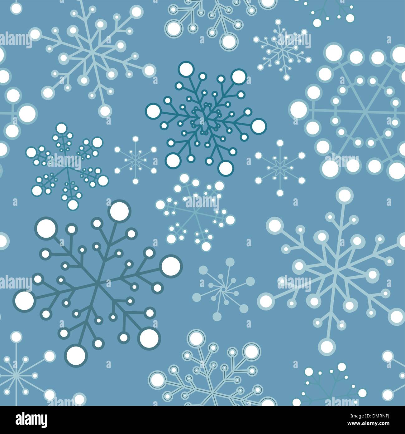 Weihnachten Musterdesign mit Schneeflocken Stock Vektor