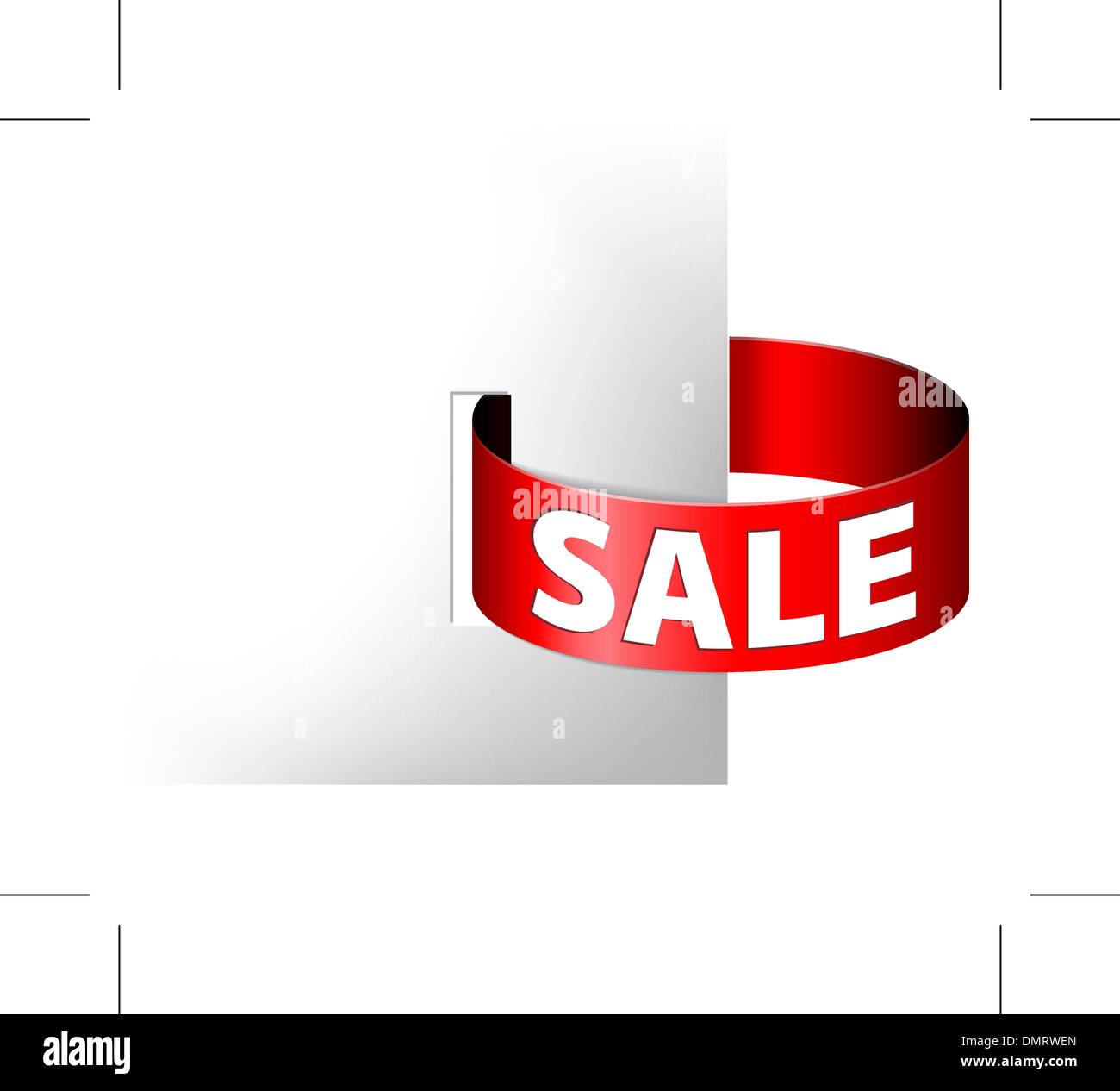 Verkauf-rotes Papier-ring Stock Vektor