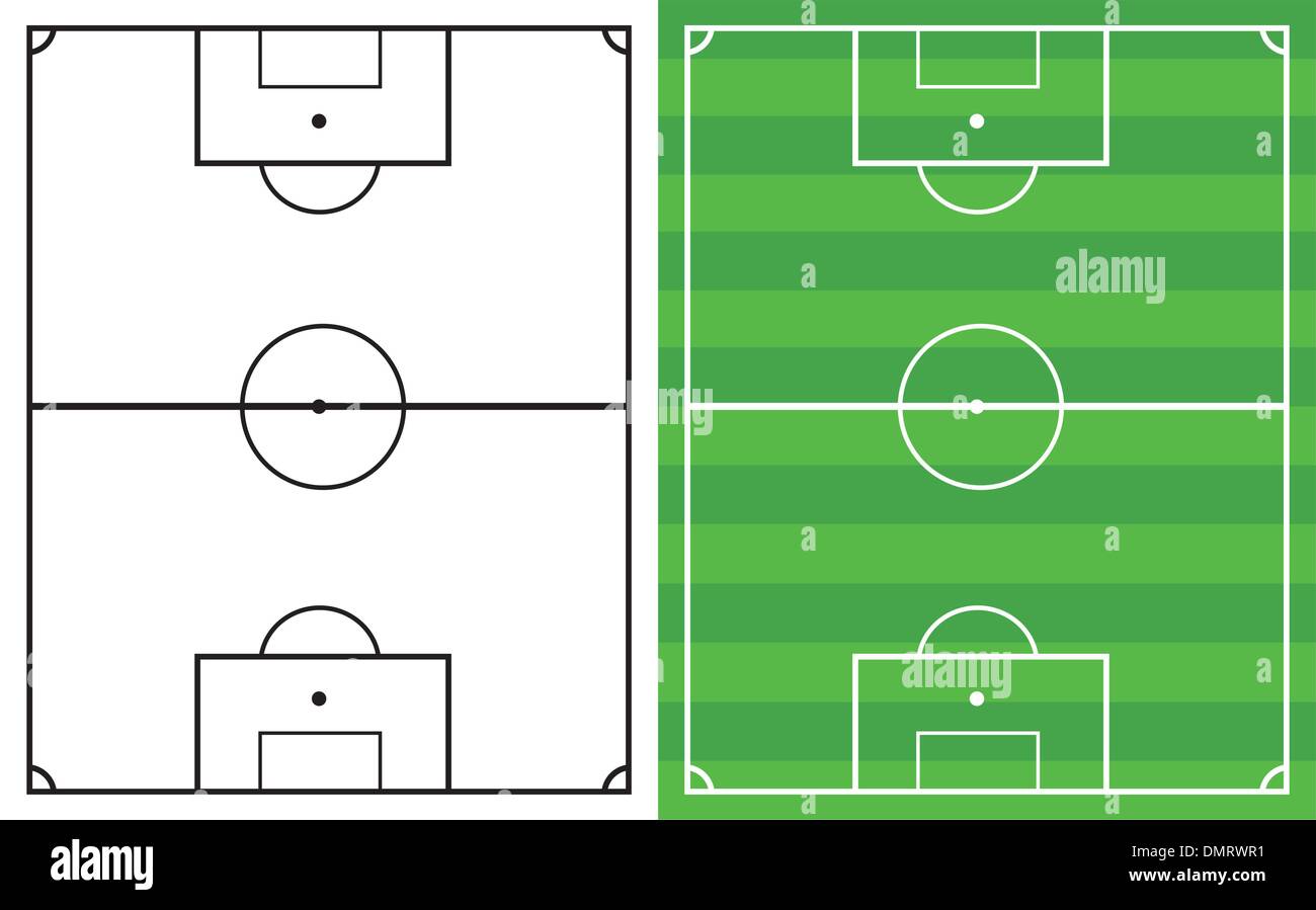 Fußballplätze Stock Vektor