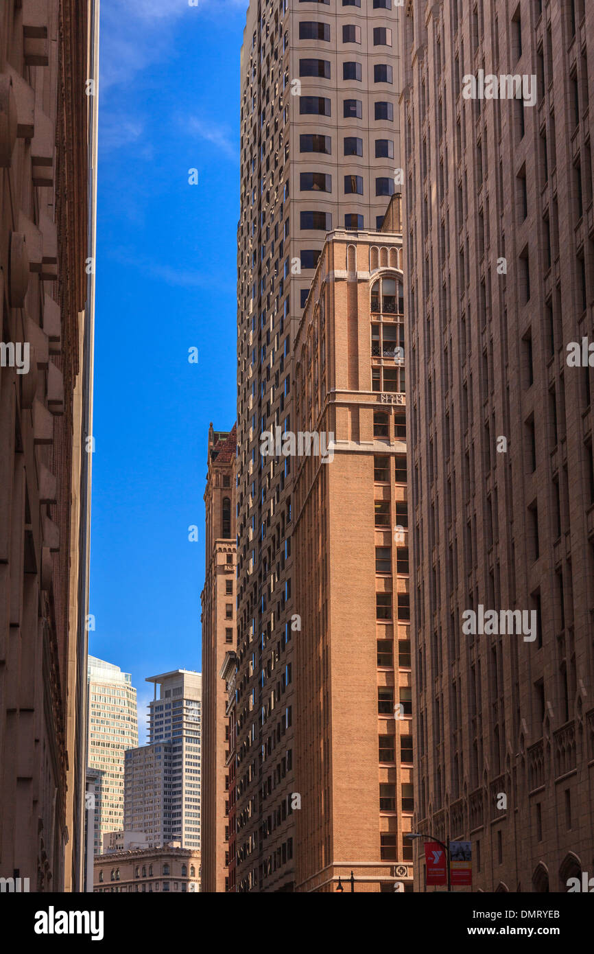 Bürogebäude im Bankenviertel, San Francisco, Kalifornien, USA Stockfoto
