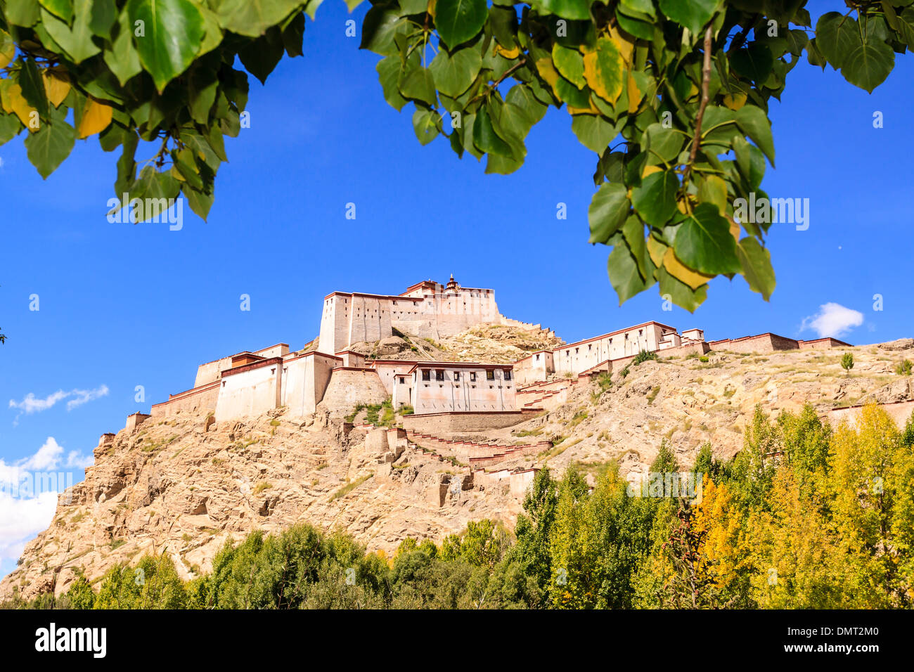 Burg in Shigatse, Tibet Stockfoto