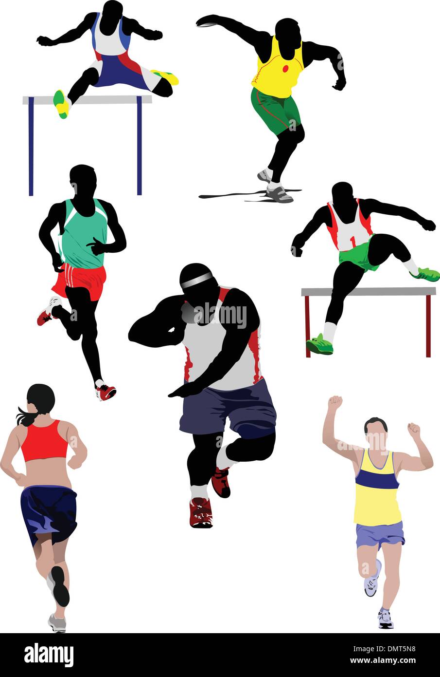 Satz von einigen Arten der Leichtathletik. Vektor-illustration Stock Vektor