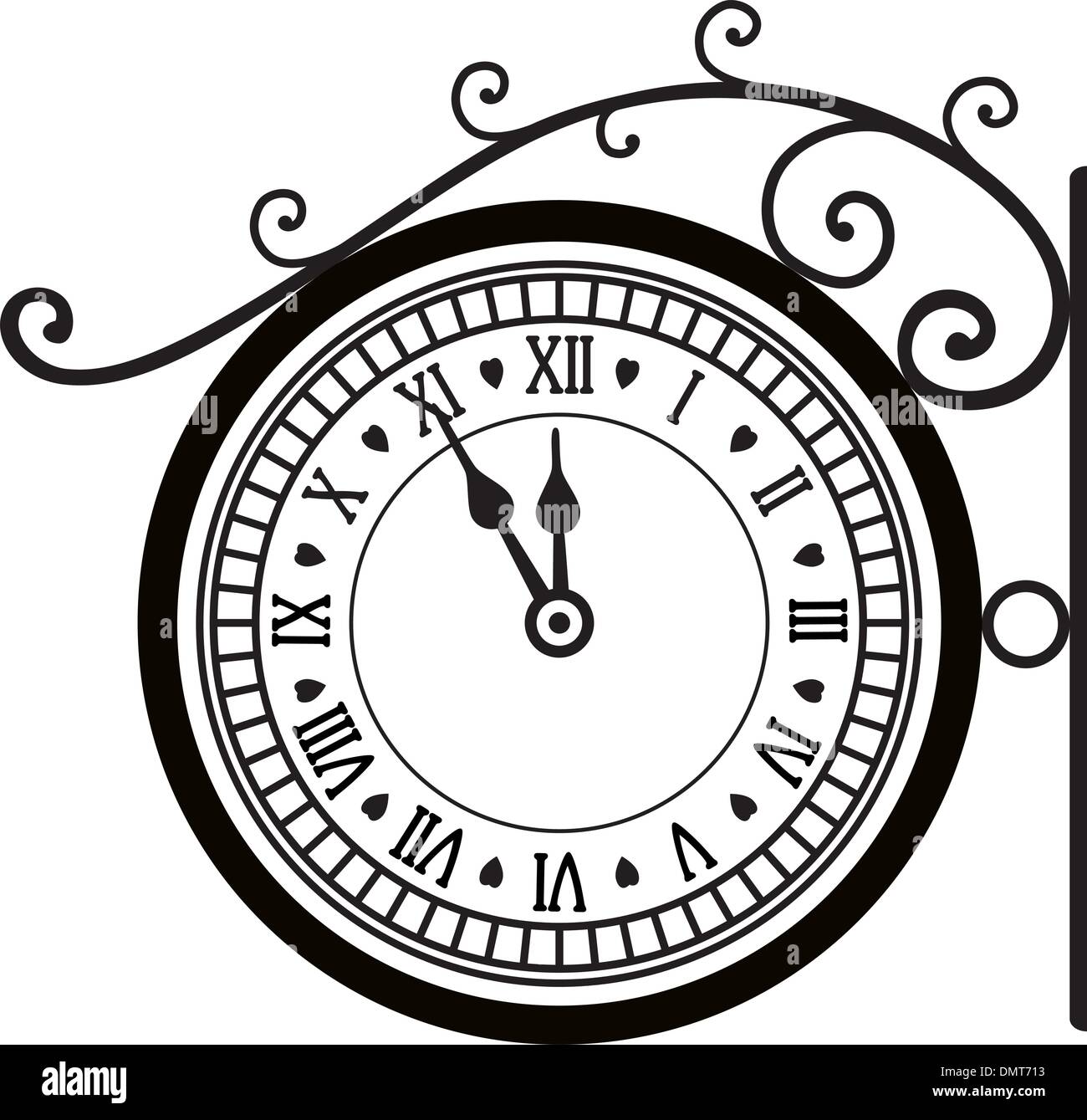 Retro-Straßenuhr Stock Vektor