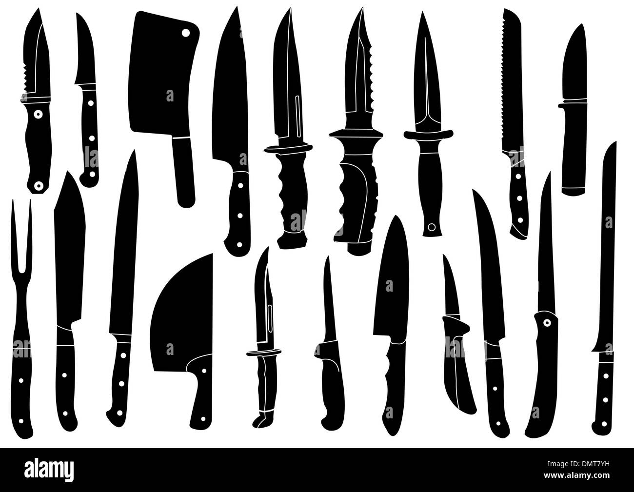 Satz von Messern Vektoren Stock Vektor