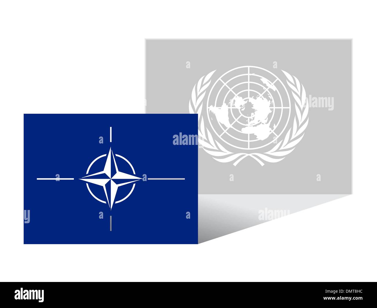 Vereinten Nationen sind ein Schatten der NATO Stock Vektor