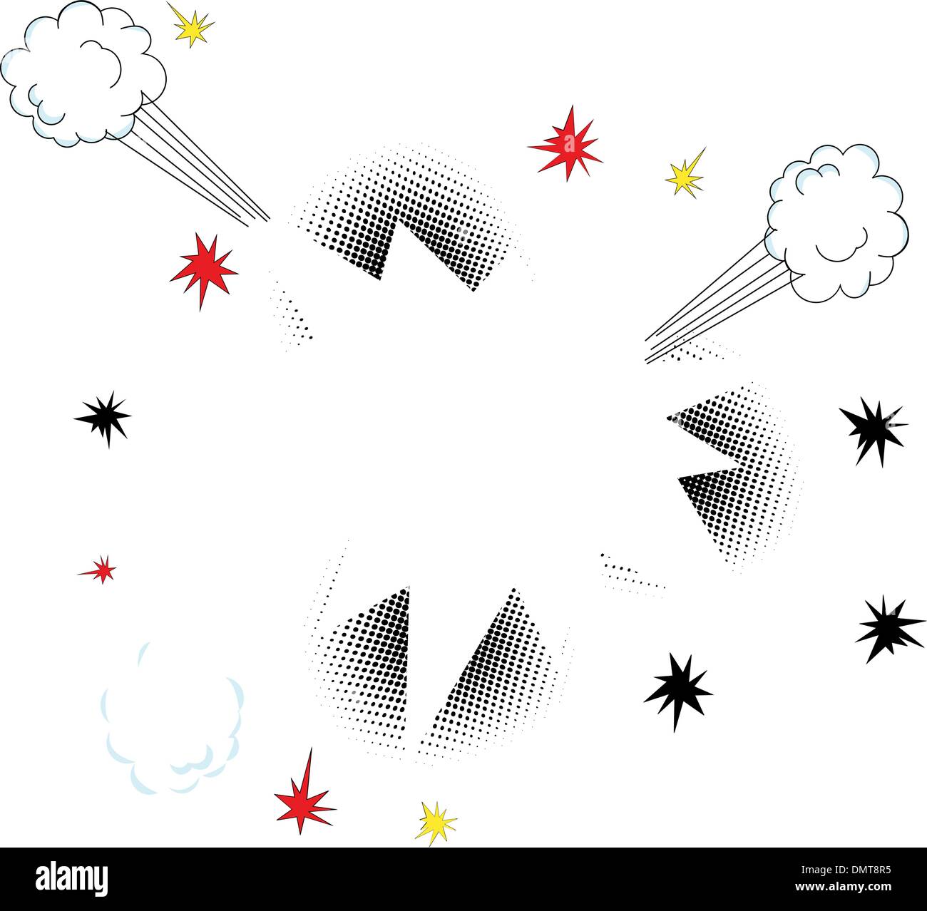Explosion-Symbol Comic-Stil Stock Vektor
