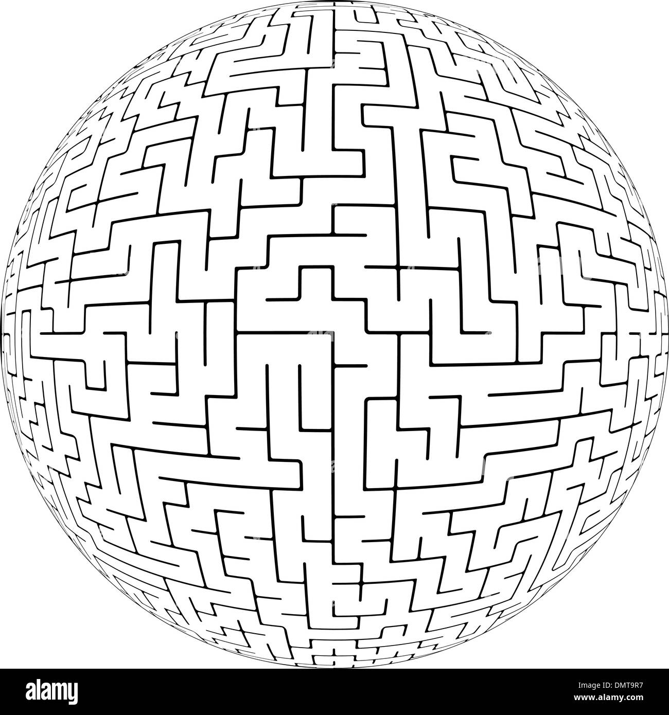 Vektor-Illustration der perfekte Labyrinth. EPS 8 Stock Vektor