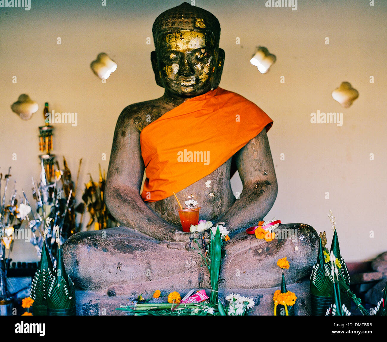 Eine buddhistische Statue in Vientiane, Laos. Stockfoto