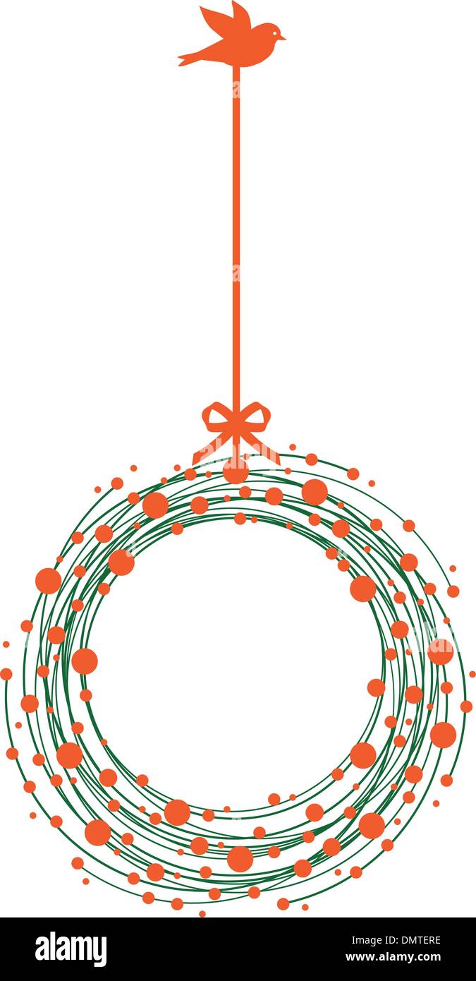 Weihnachtskranz, Vektor Stock Vektor