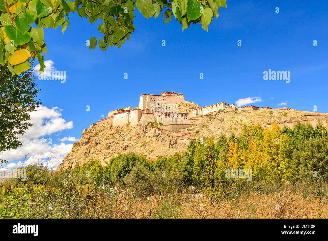 Burg in Shigatse, Tibet Stockfoto