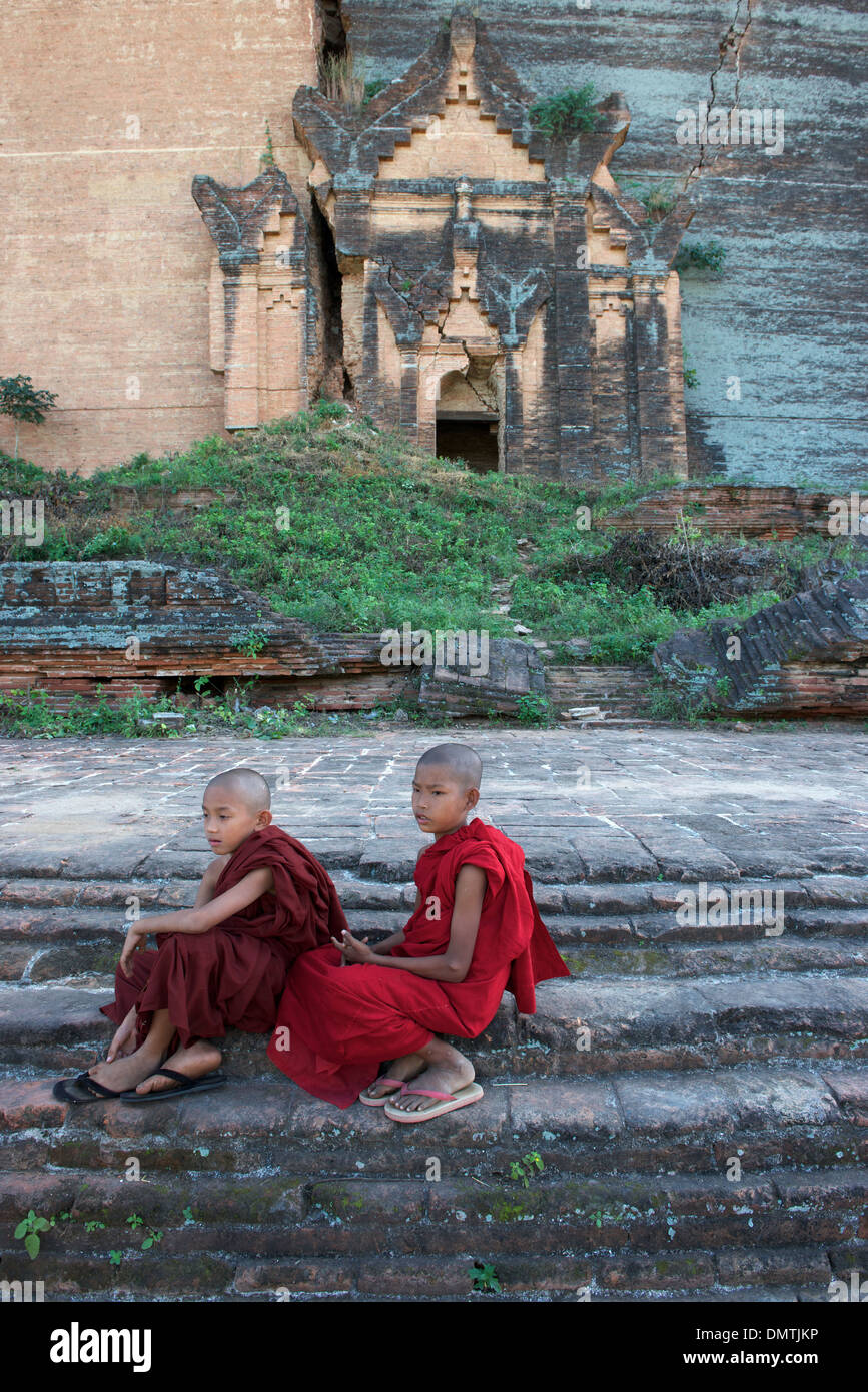 Der unvollendete Pagode von Mingun, in der Nähe von Mandalay Stockfoto