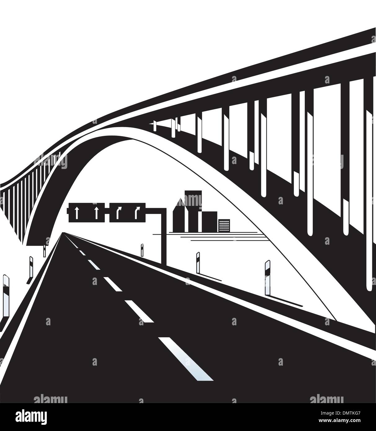 Autobahnbrücke Stock Vektor