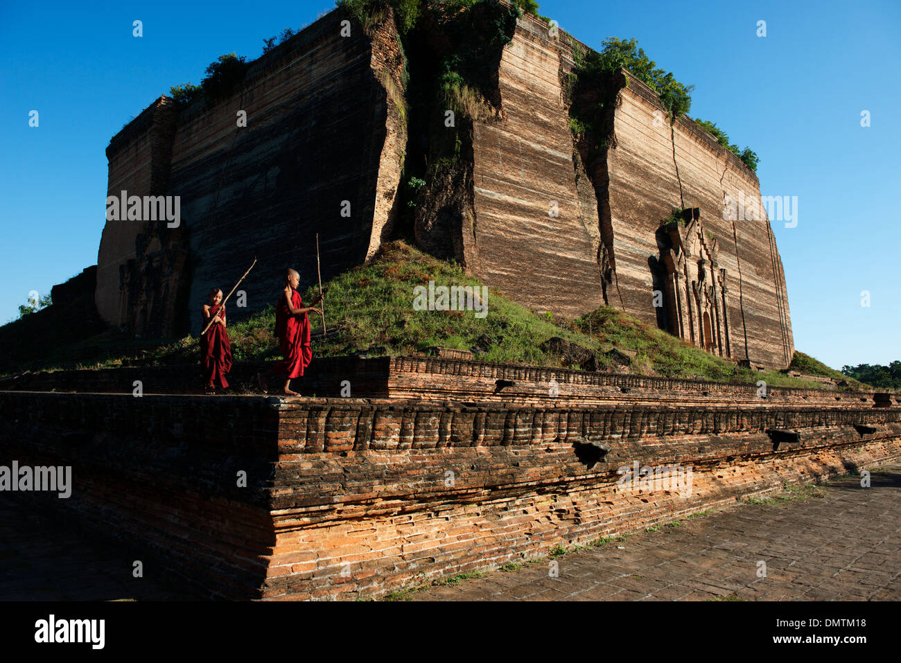 Der unvollendete Pagode von Mingun, in der Nähe von Mandalay Stockfoto