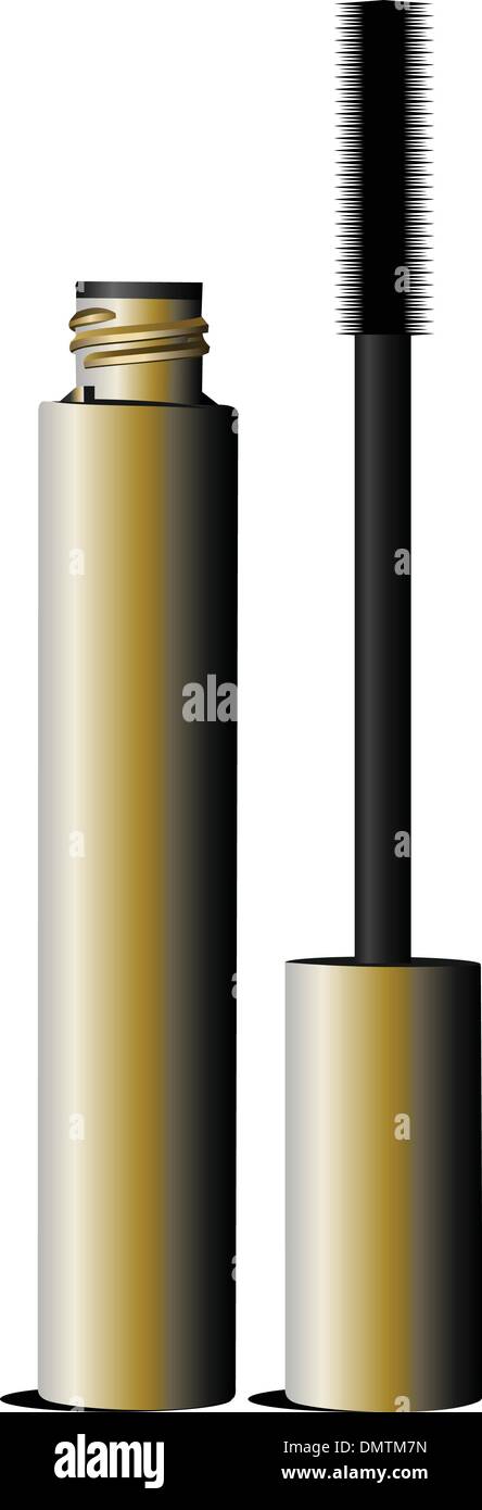 WomenÔÇÖs Make-up Ausrüstung.  Mascara. Vektor-illustration Stock Vektor