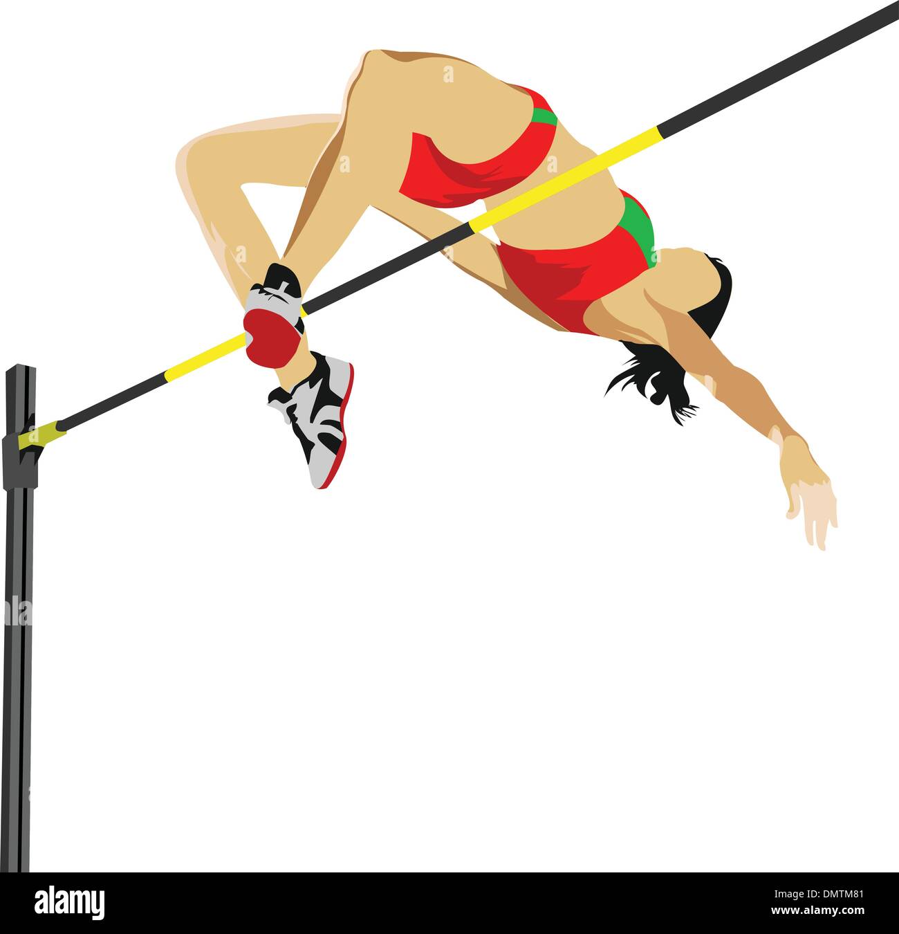 Frau Kugelstoßen Veranstaltung. Track &amp; Field. Vektor-illustration Stock Vektor