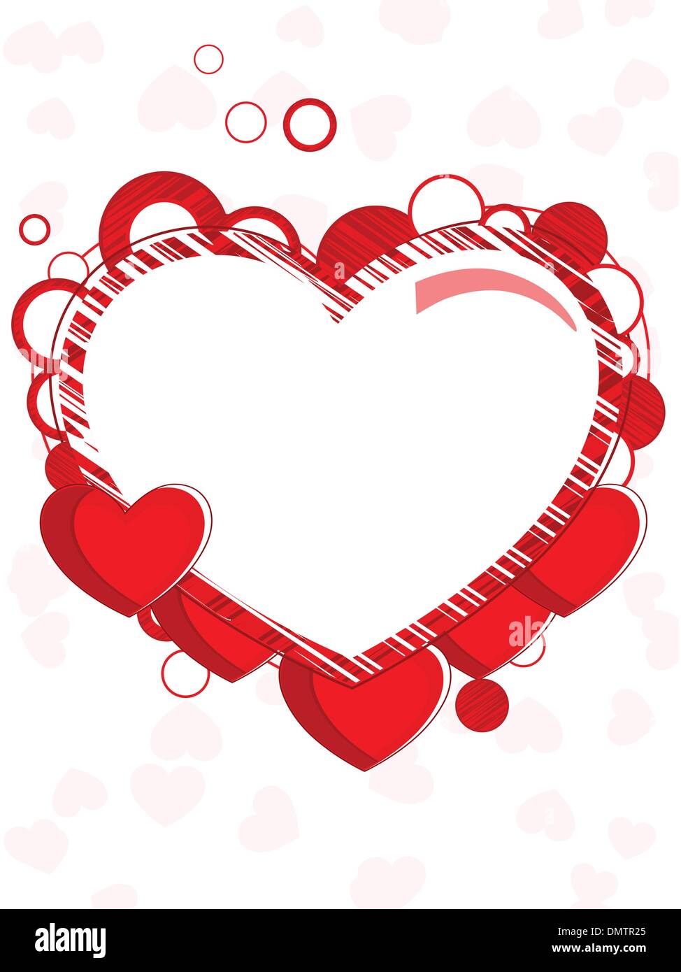 Abstrakte Herzen Formrahmen für Valentinstag und andere Anlässe Stock Vektor