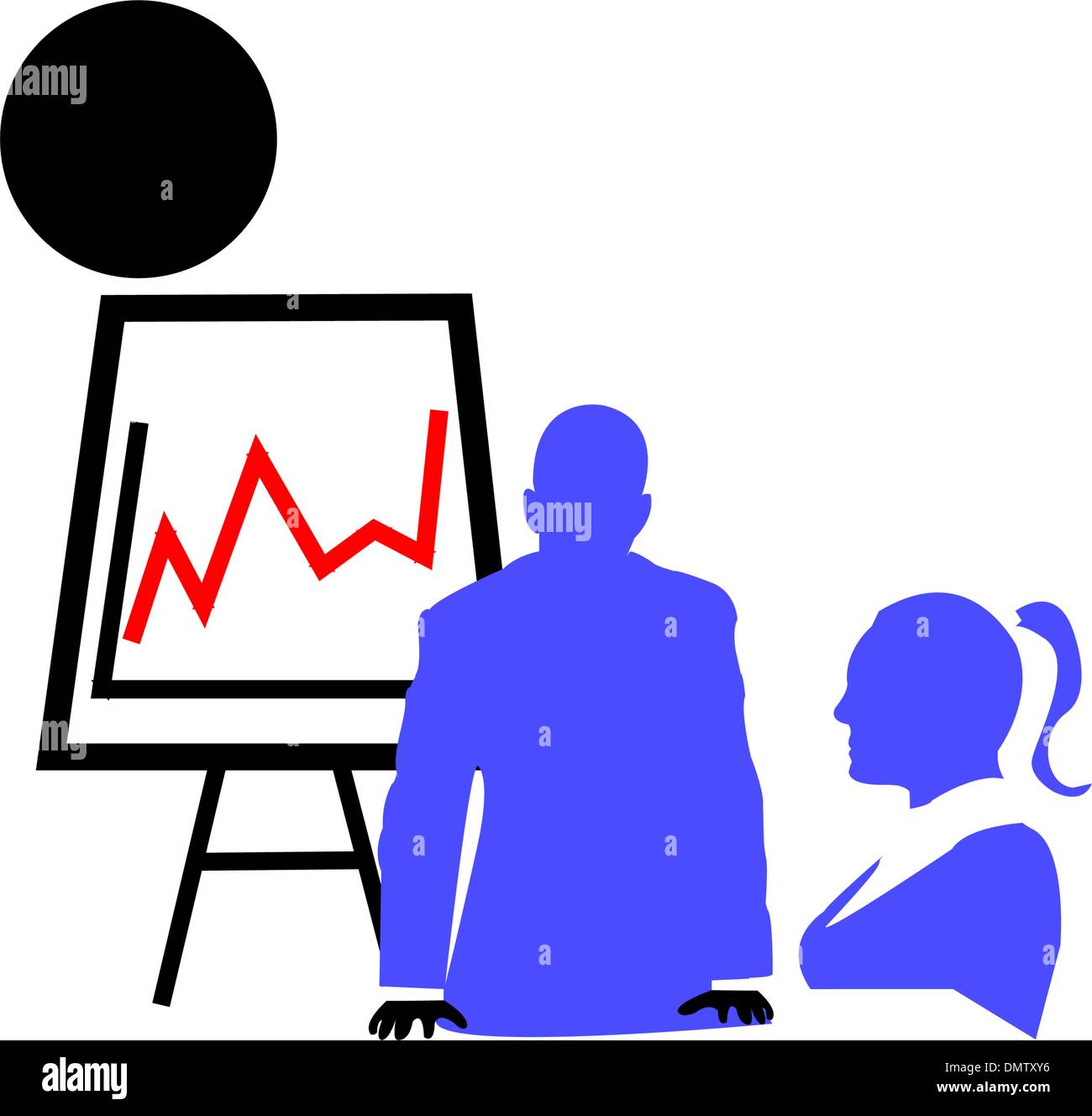 Bild zeigt Geschäftsleute bei einem Treffen, isoliert und gruppierte Objekte auf weißem Hintergrund. Stock Vektor