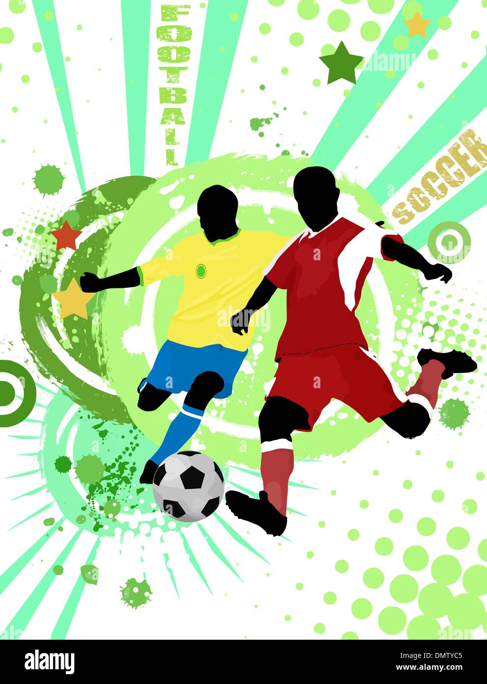 Fußball-Poster-Hintergrund Stock-Vektorgrafik - Alamy