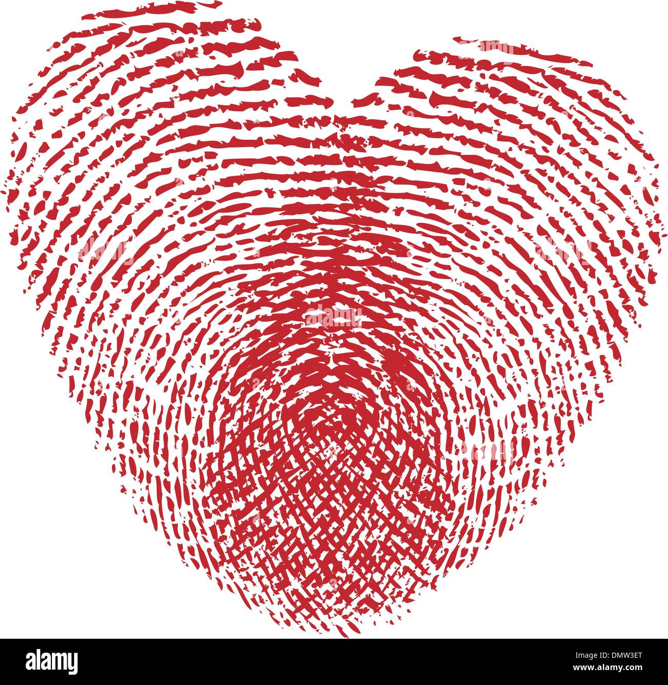 Fingerabdruck Herz Stock Vektorgrafik Alamy