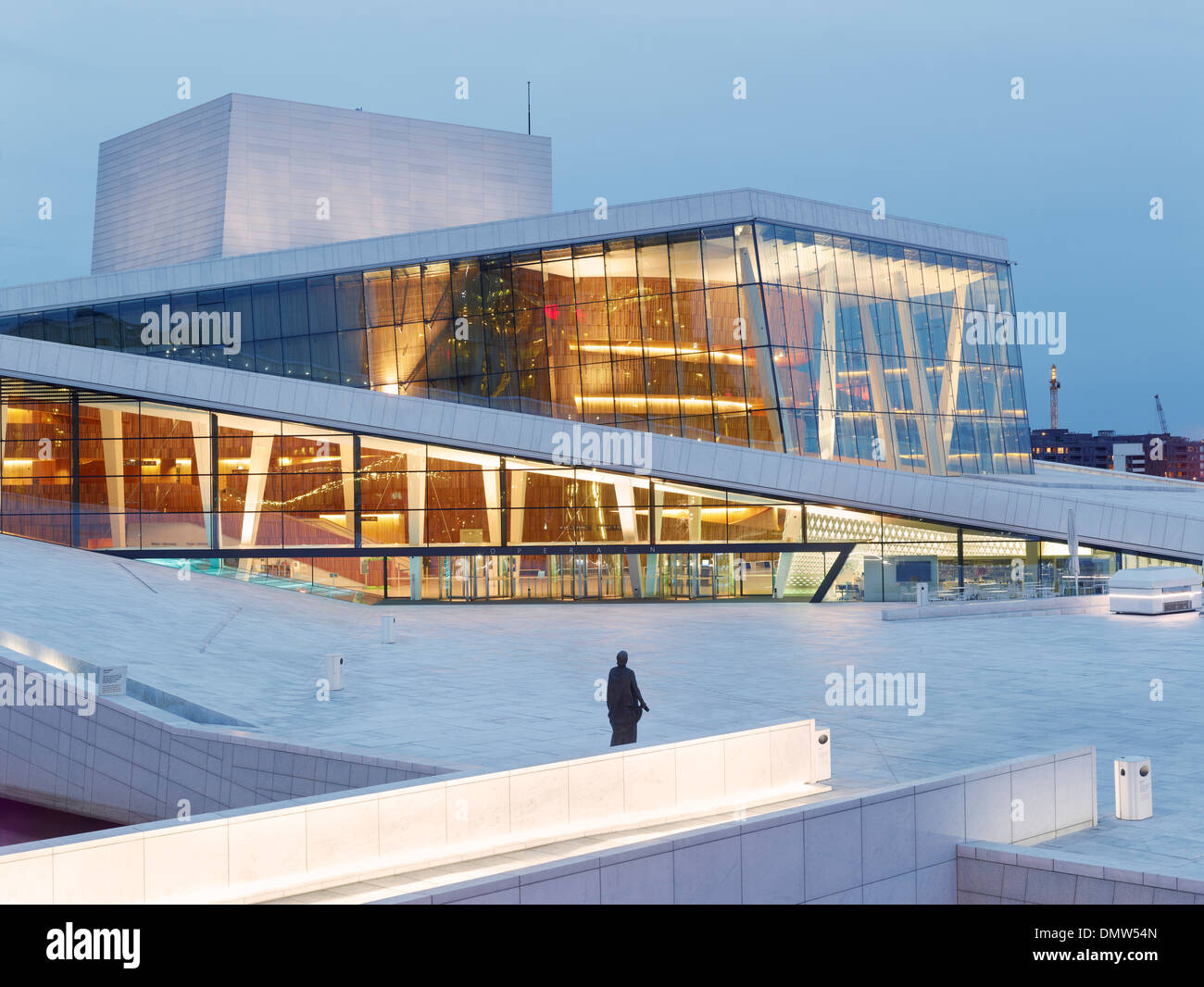 Operahuset, Oper in Oslo, Oslo, Oslo County, Ost-Norwegen, Norwegen Stockfoto