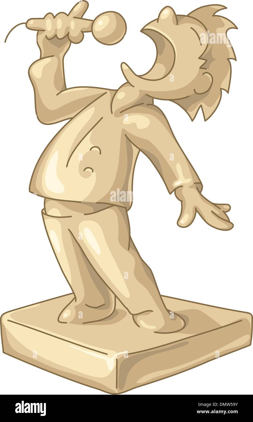 Goldene Statuette der besten Sänger Stock Vektor