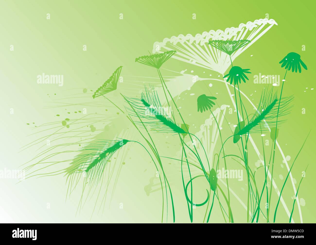 Blumenkarte, Wiese Stock Vektor