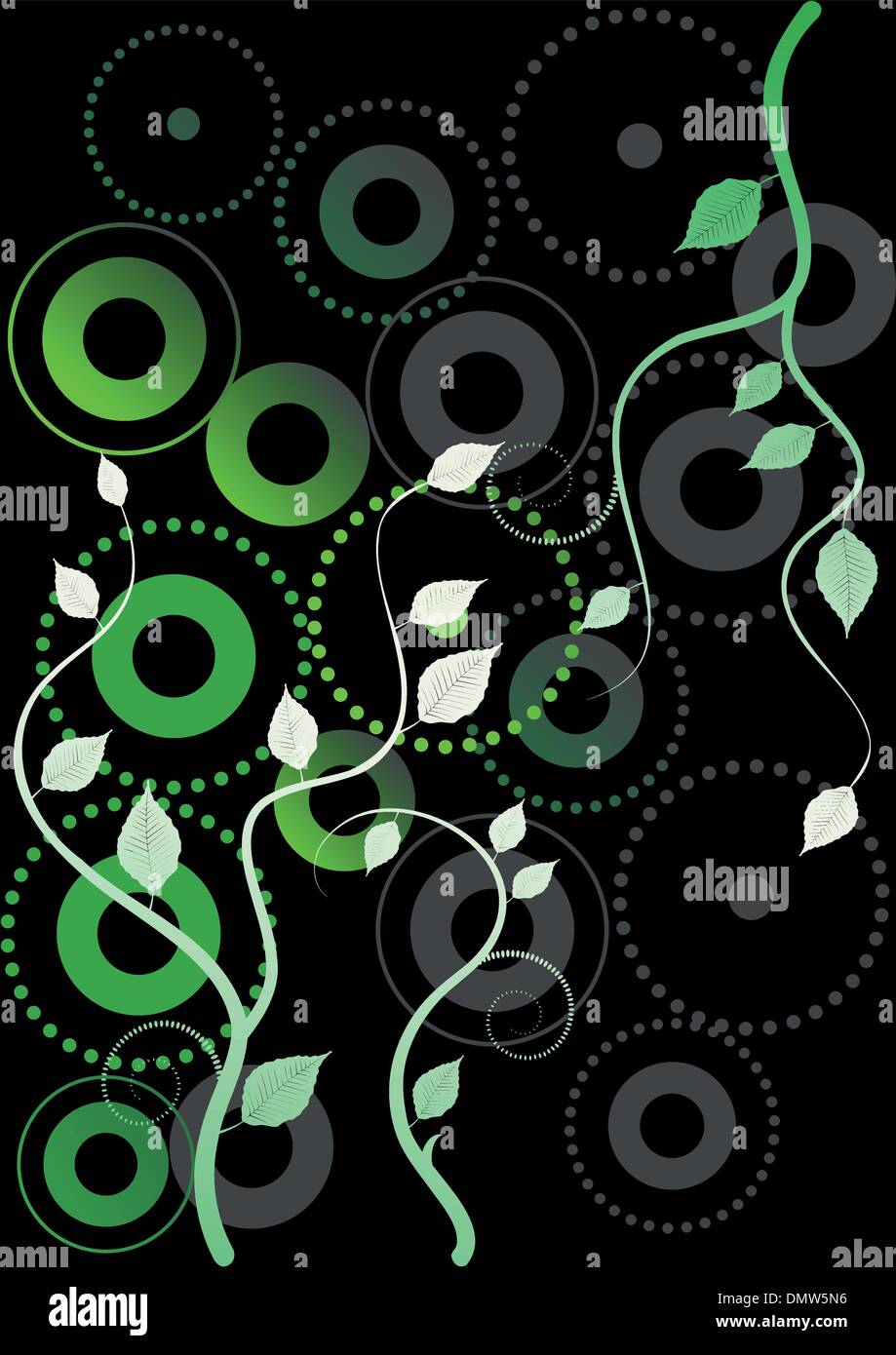 abstrakte Zweige, Wiese, Garten Stock Vektor