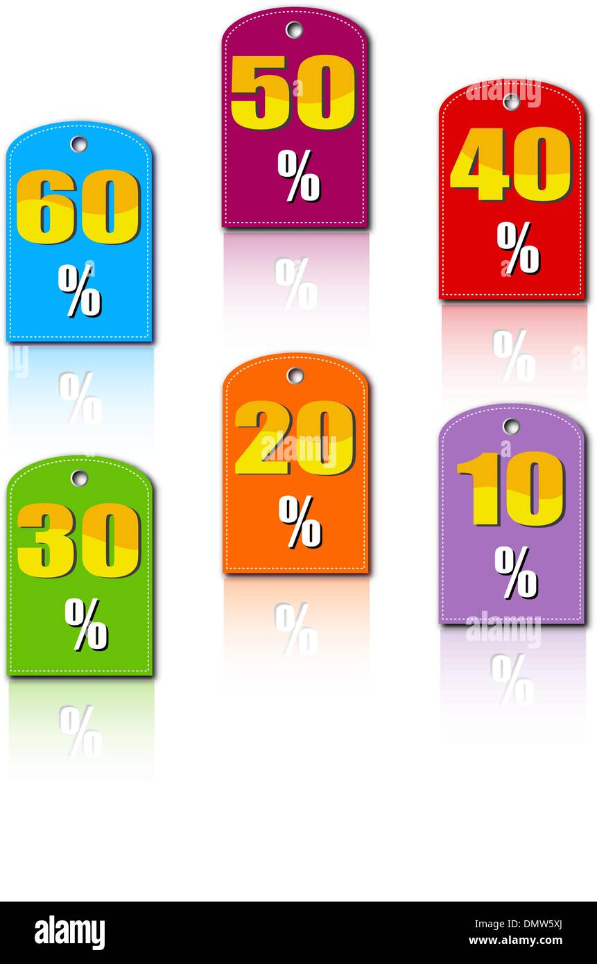 Verkauf-tags Stock Vektor