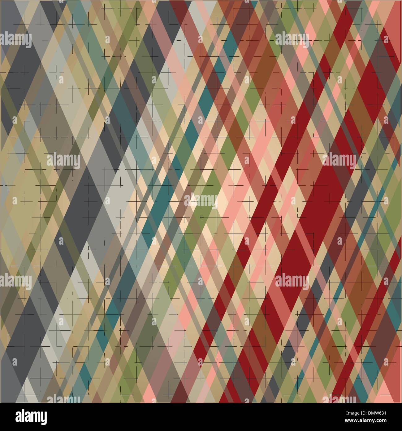 Jahrgang farbigen Hintergrund mit Streifen und Grundlinien Stock Vektor