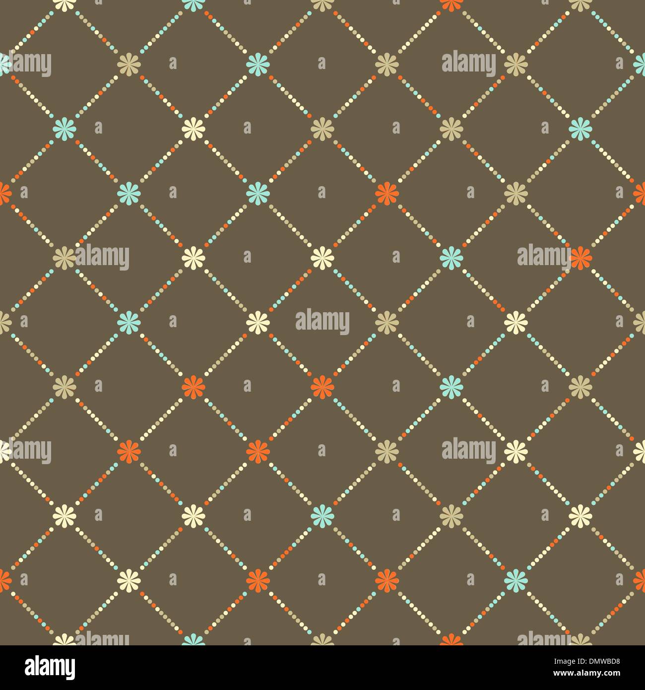 Retro-nahtlose Blumenmuster. EPS 8 Stock Vektor