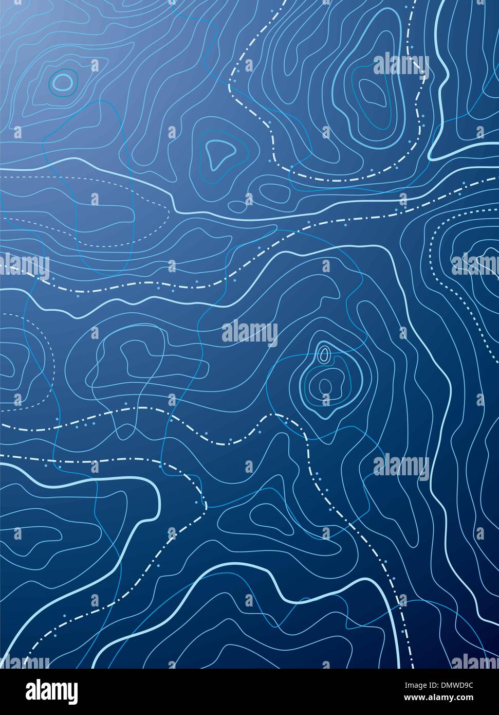 abstrakt blau Vektorkarte ohne Namen Stock Vektor