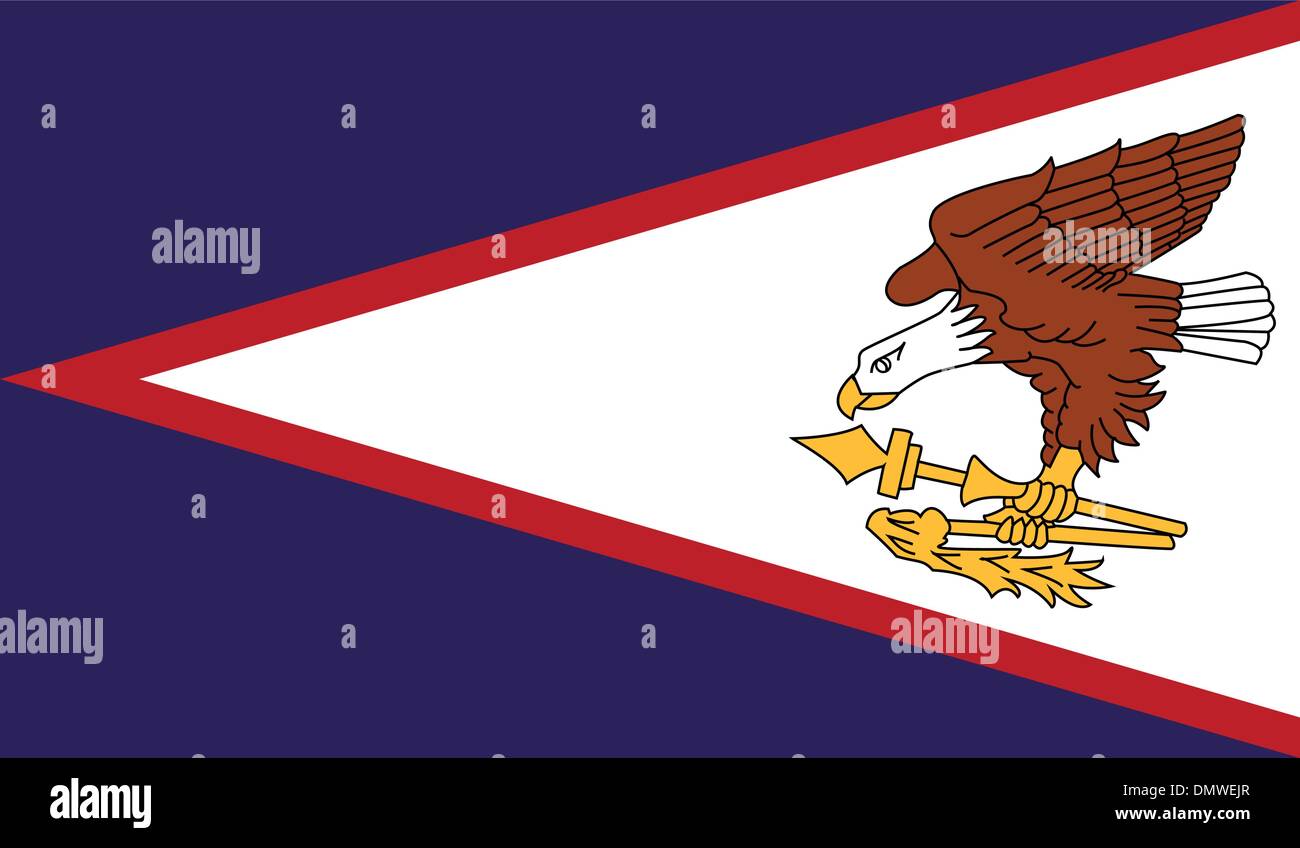 Amerikanisch-Samoa-Flagge Stock Vektor