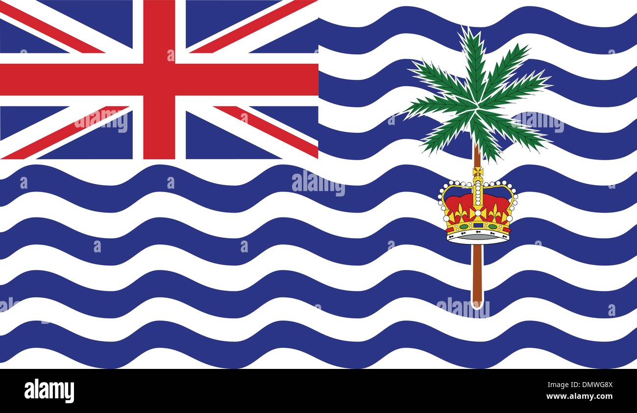 Britisches Territorium im Indischen Ozean Flagge Stock Vektor