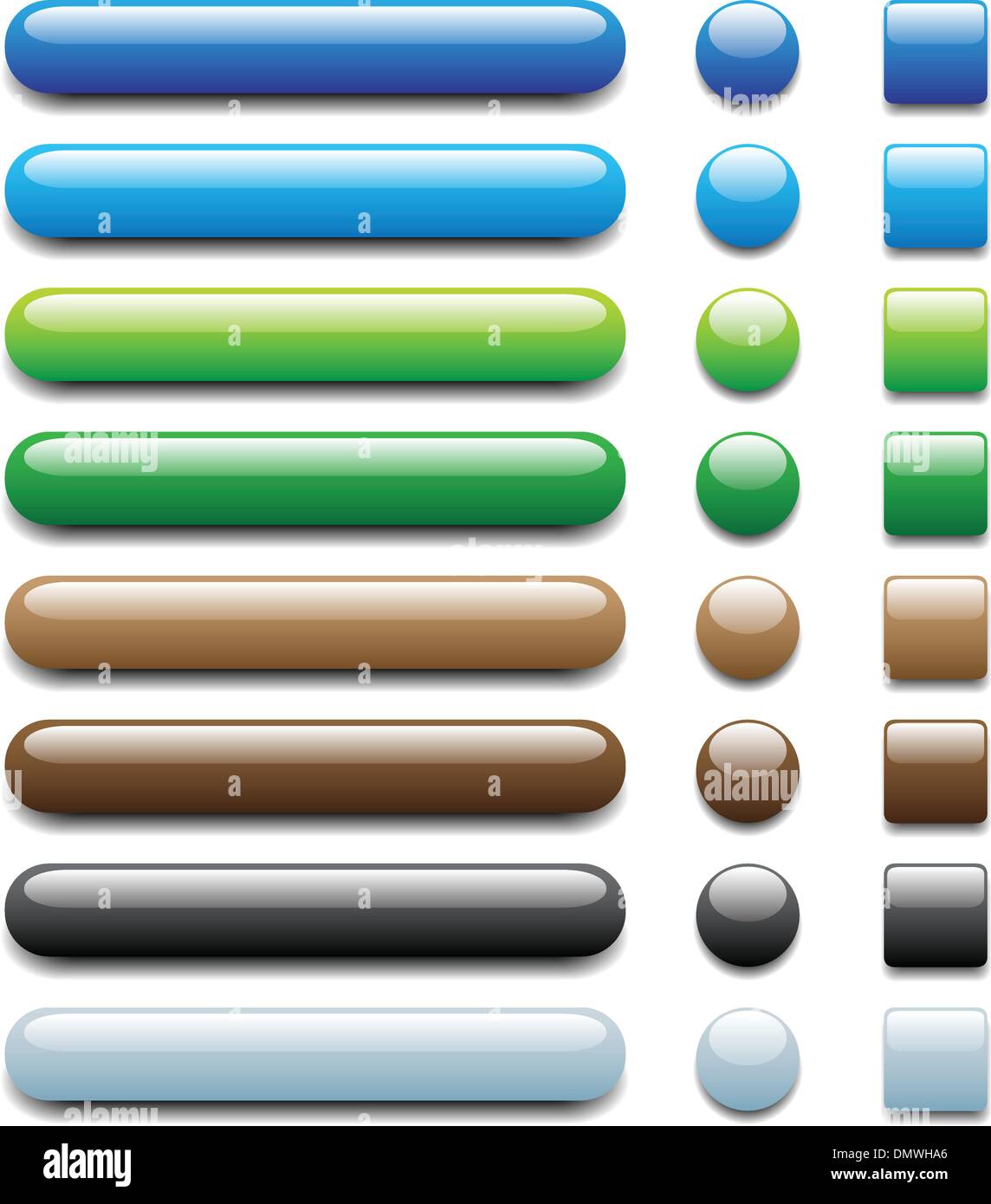 Web-Schaltflächen - set 1 Stock Vektor