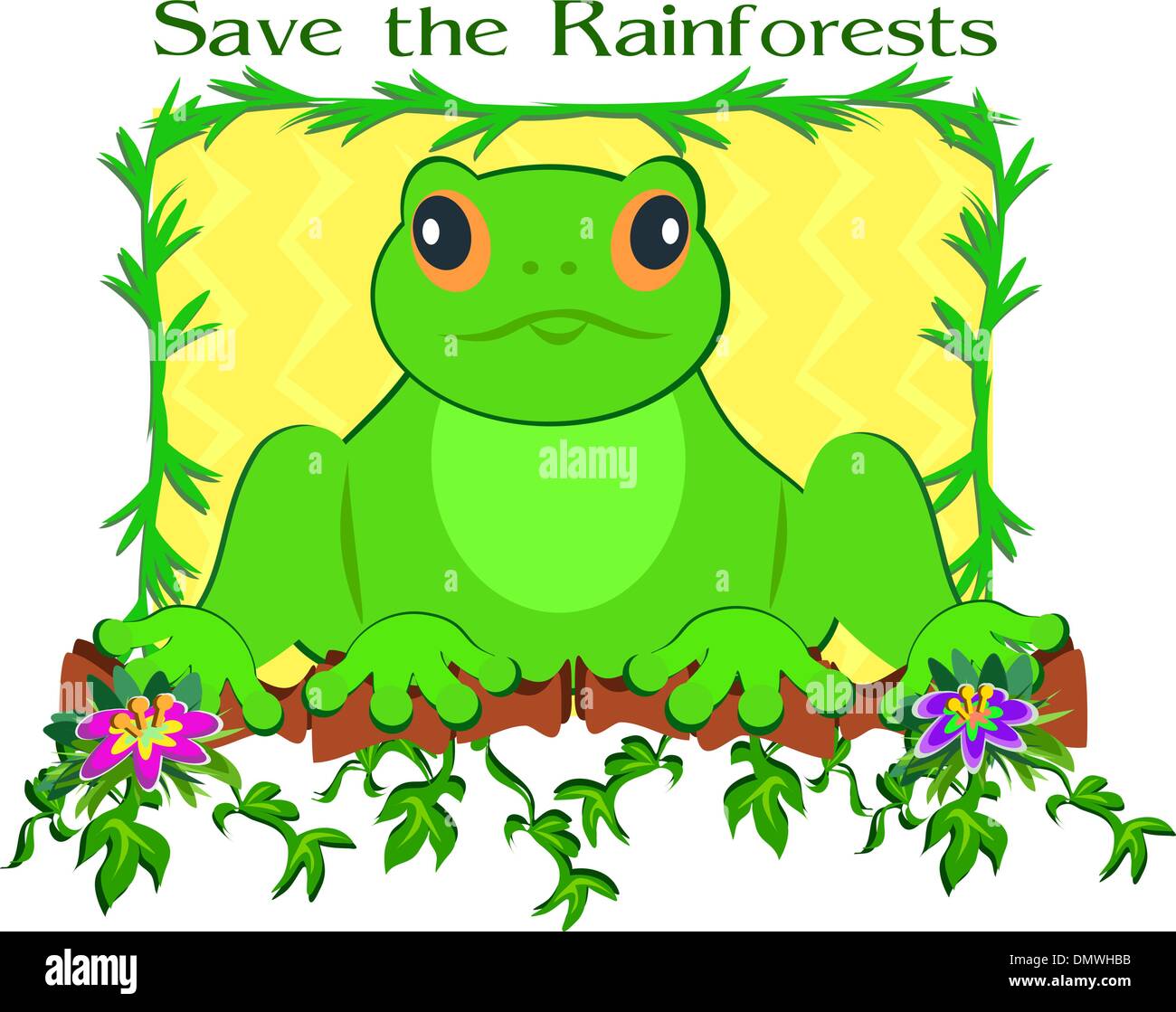 Speichern Der Regenwald Frosch Stock Vektorgrafik Alamy