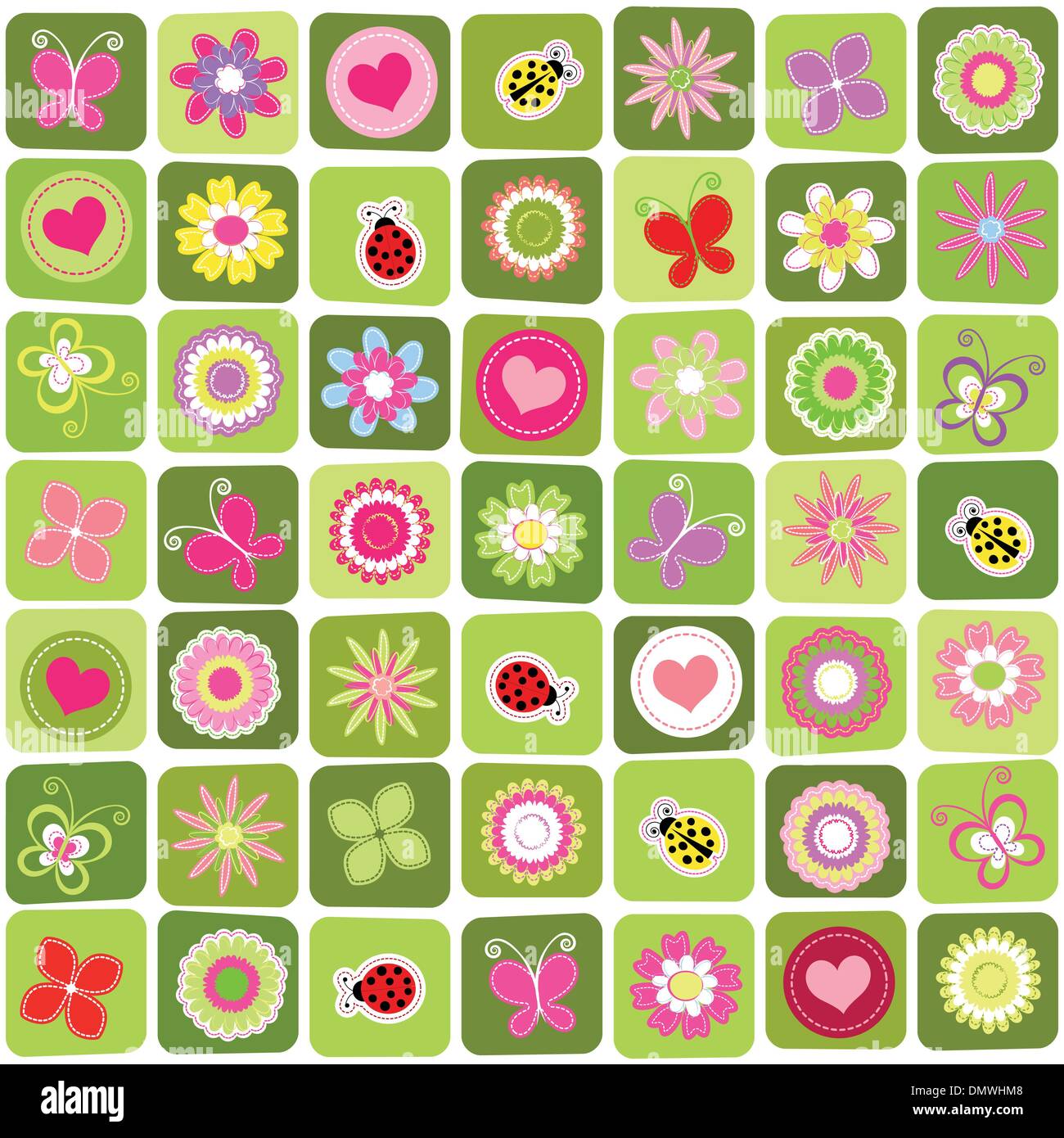Abstrakt Frühlings Musterdesign Hintergrund Stock Vektor
