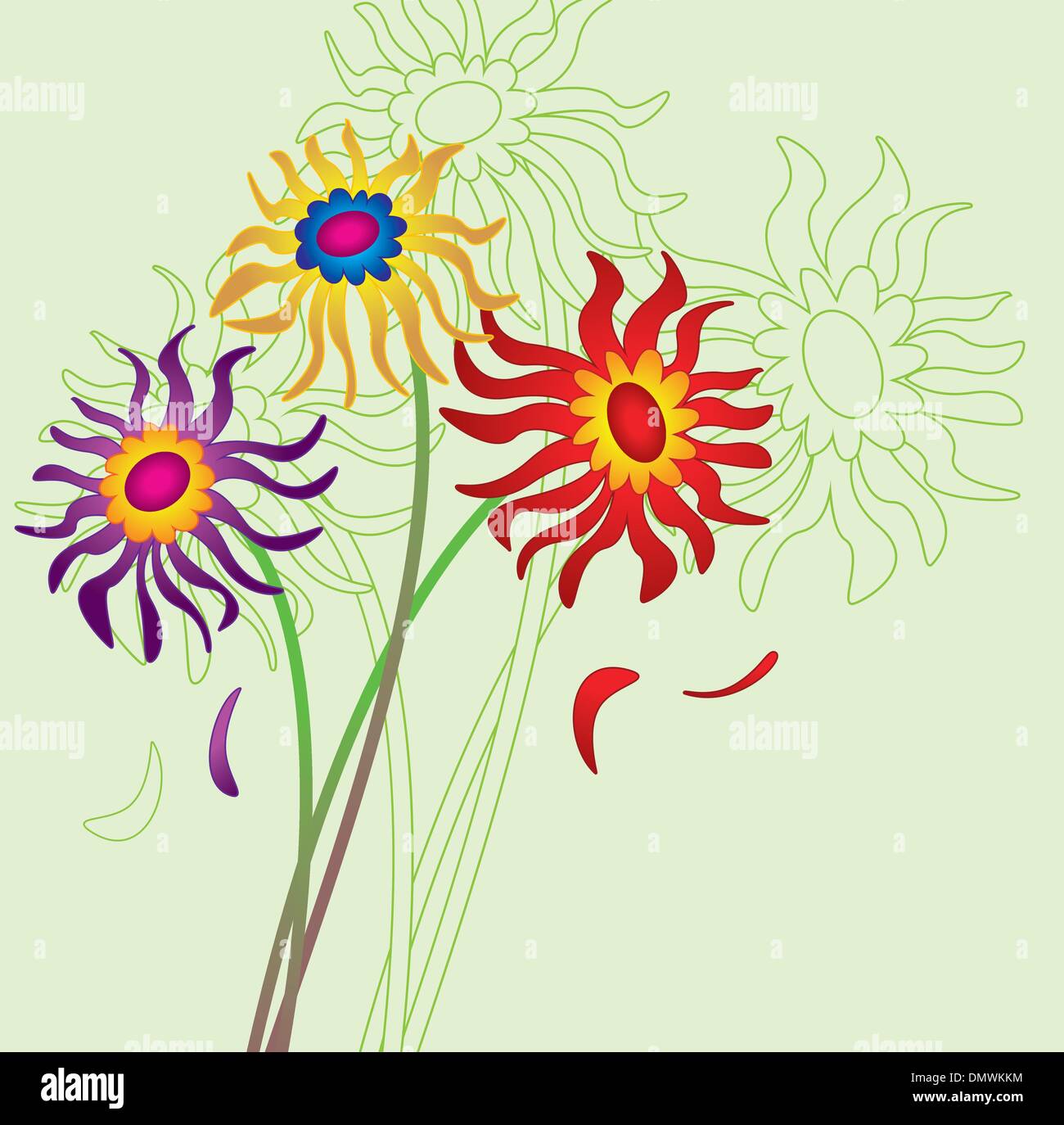 Vektor Blumenkarte Stock Vektor