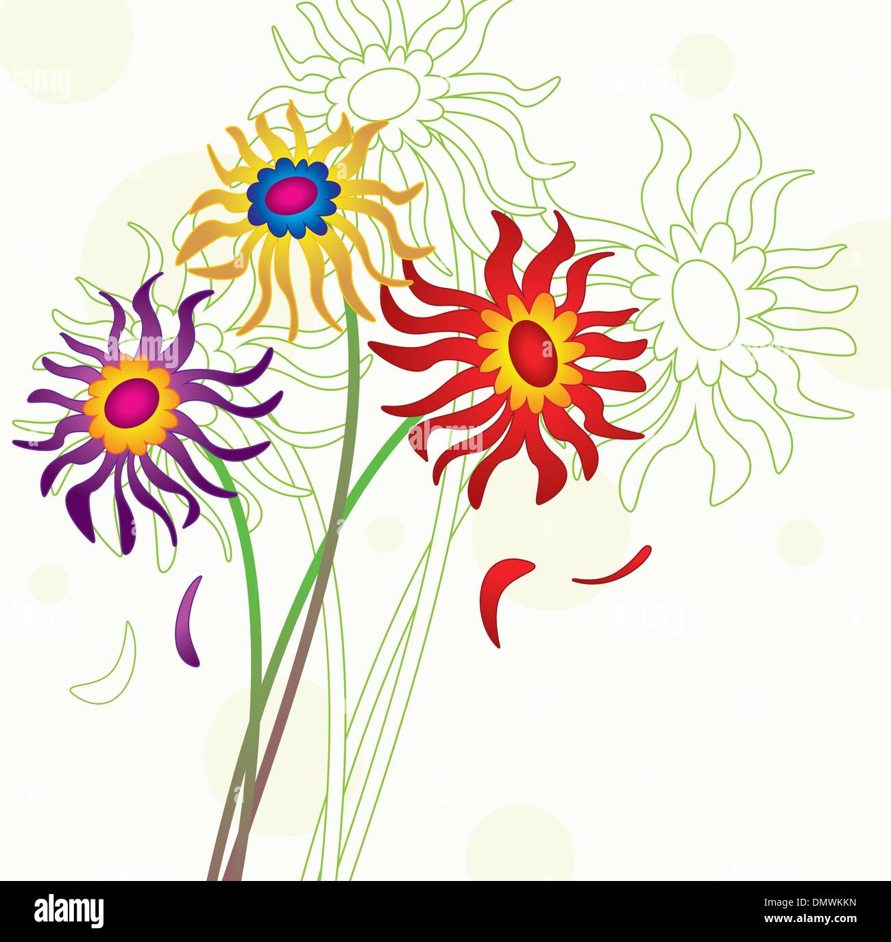 Vektor Blumenkarte Stock Vektor