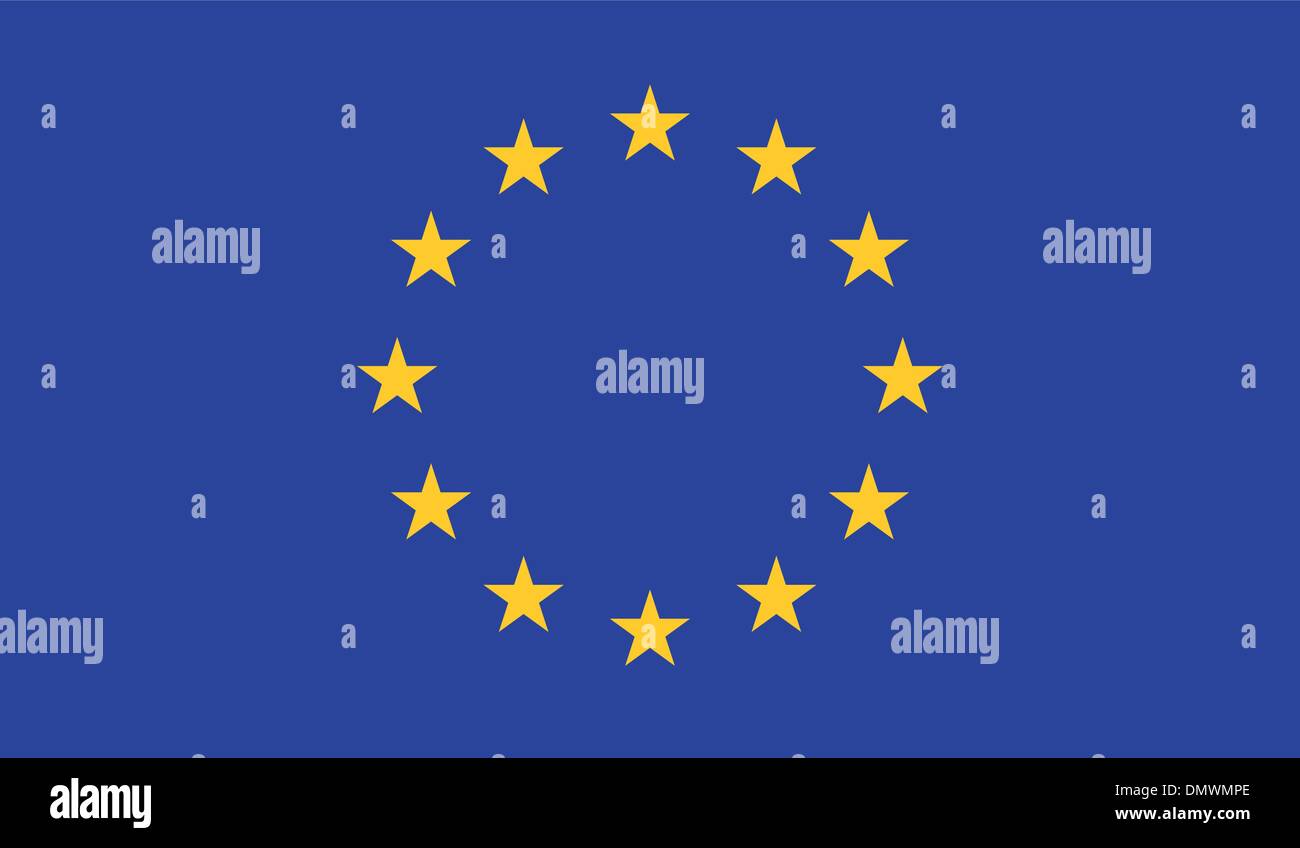 Fahne der Europäischen Union Stock Vektor