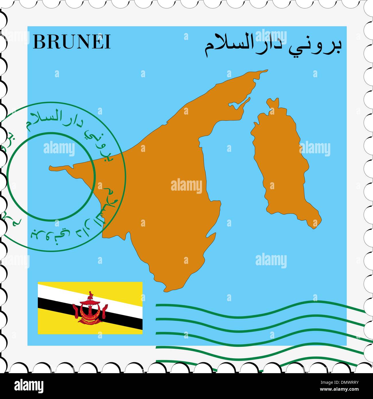 Karte von brunei Stock-Vektorgrafiken kaufen - Alamy