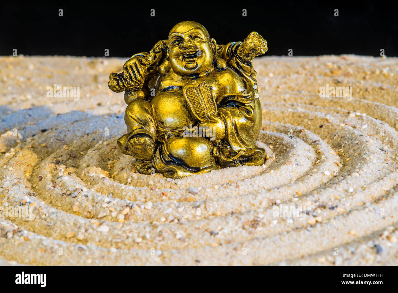 Buddha in einem Zen-Kreis Stockfoto