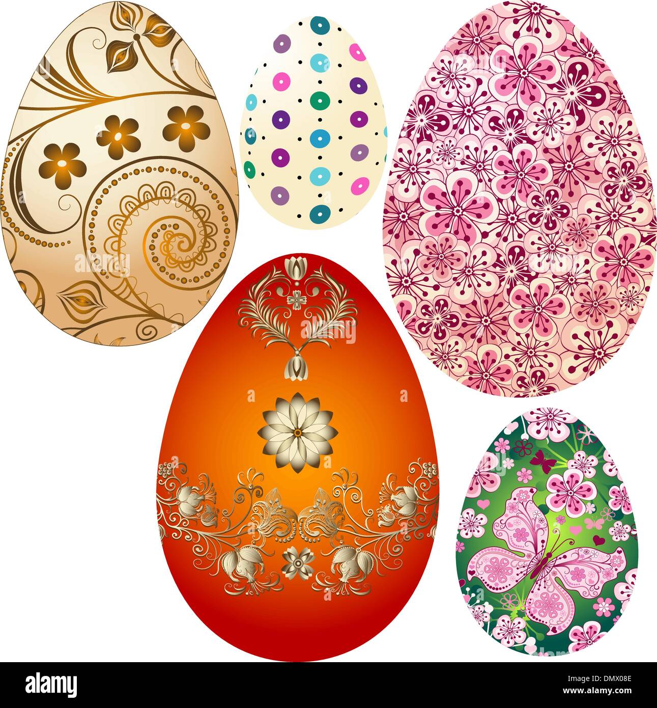 Legen Sie die Ostereier Stock Vektor