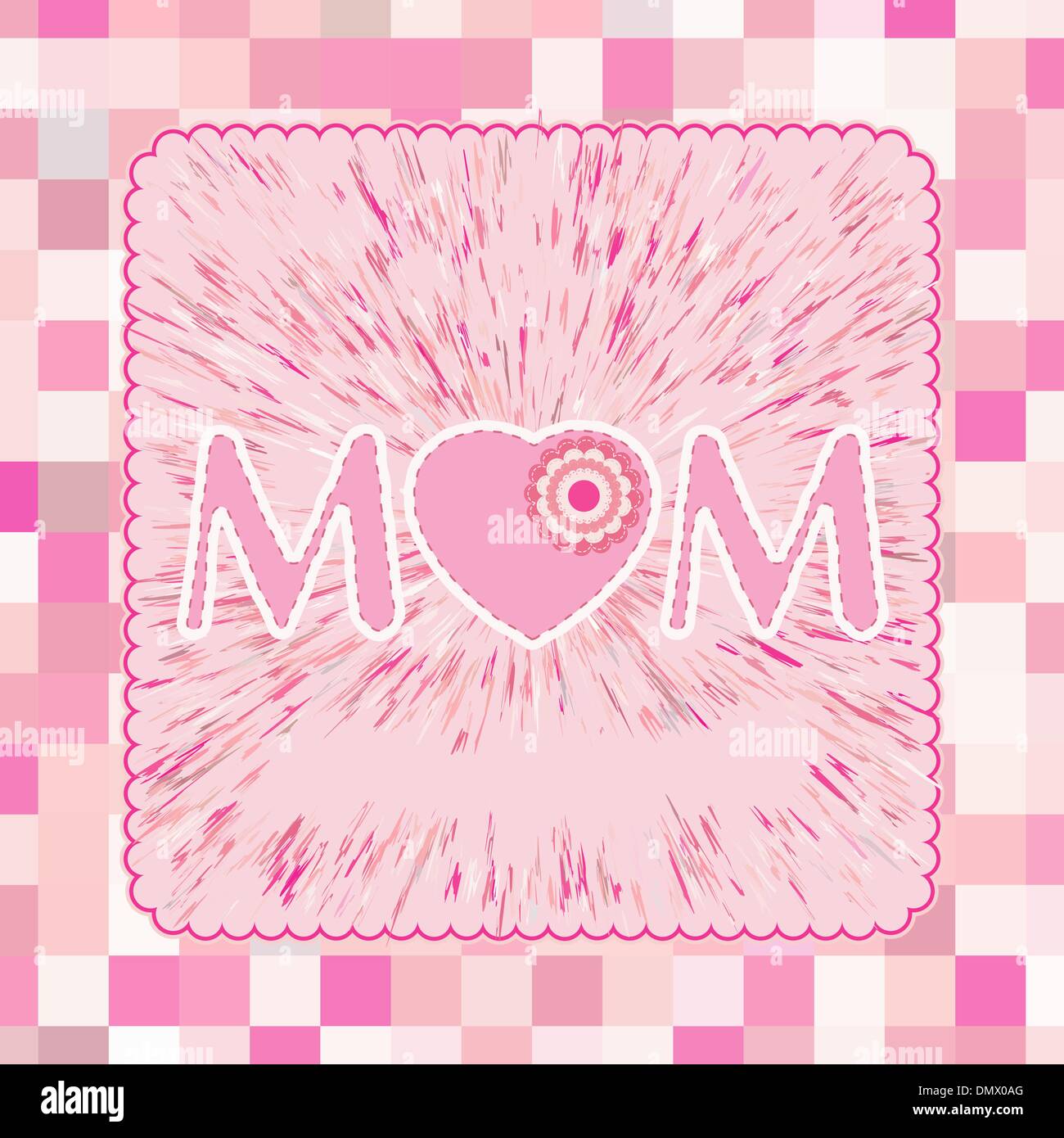 Eine glückliche Mutter Tag Grußkarte. EPS 8 Stock Vektor