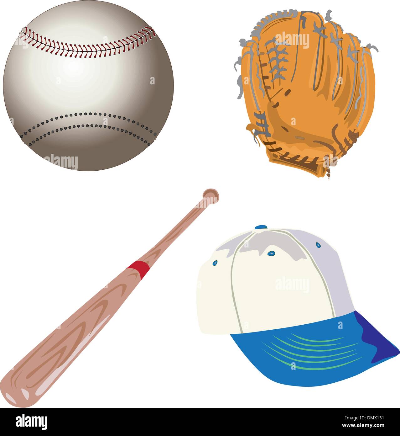 Baseball-Sport-Ausrüstung Stock Vektor