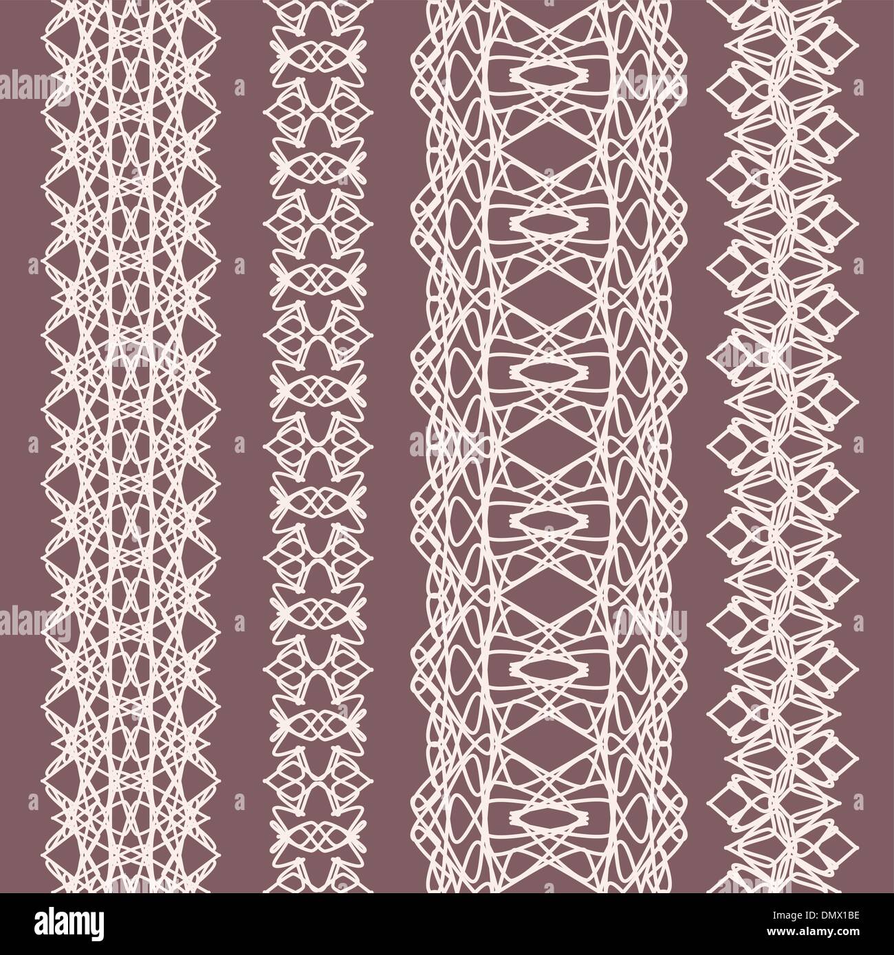 Sammlung von niedlichen weißen geraden Spitzen (Vektor-Set) Stock Vektor