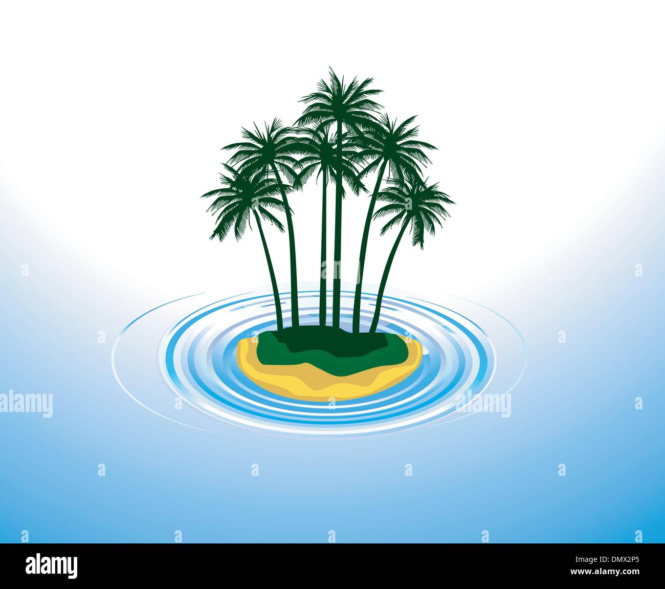 einsame Insel Stock Vektor