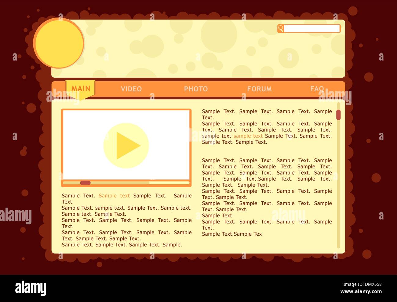 Vektor-Website-Templates Stock Vektor