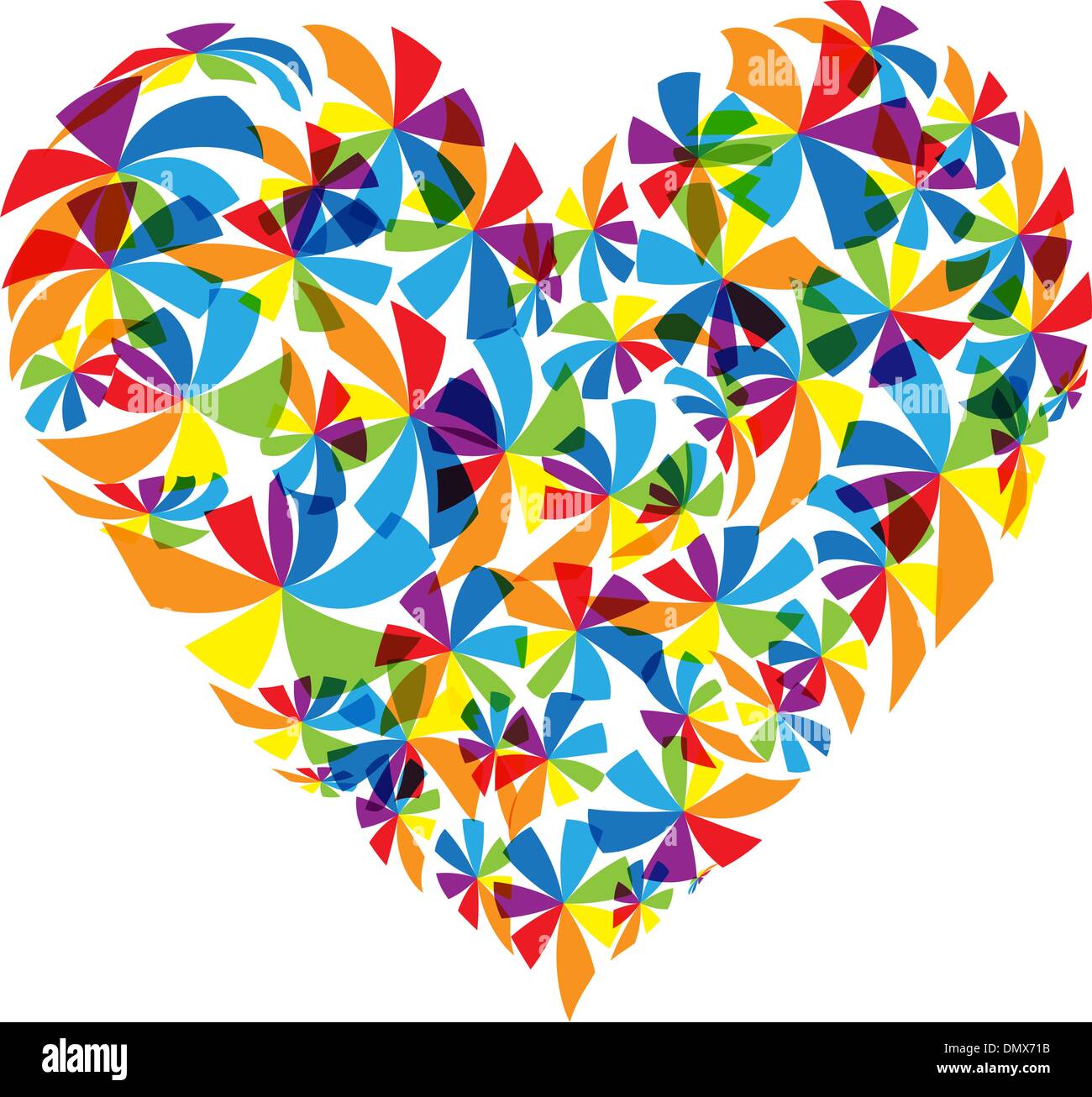 Florale Herz-Form-design Stock Vektor