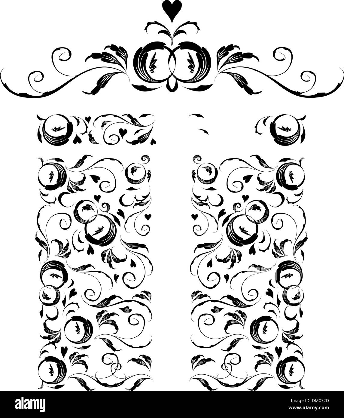 Geschenk-Box stilisierte, florale Ornament design Stock Vektor